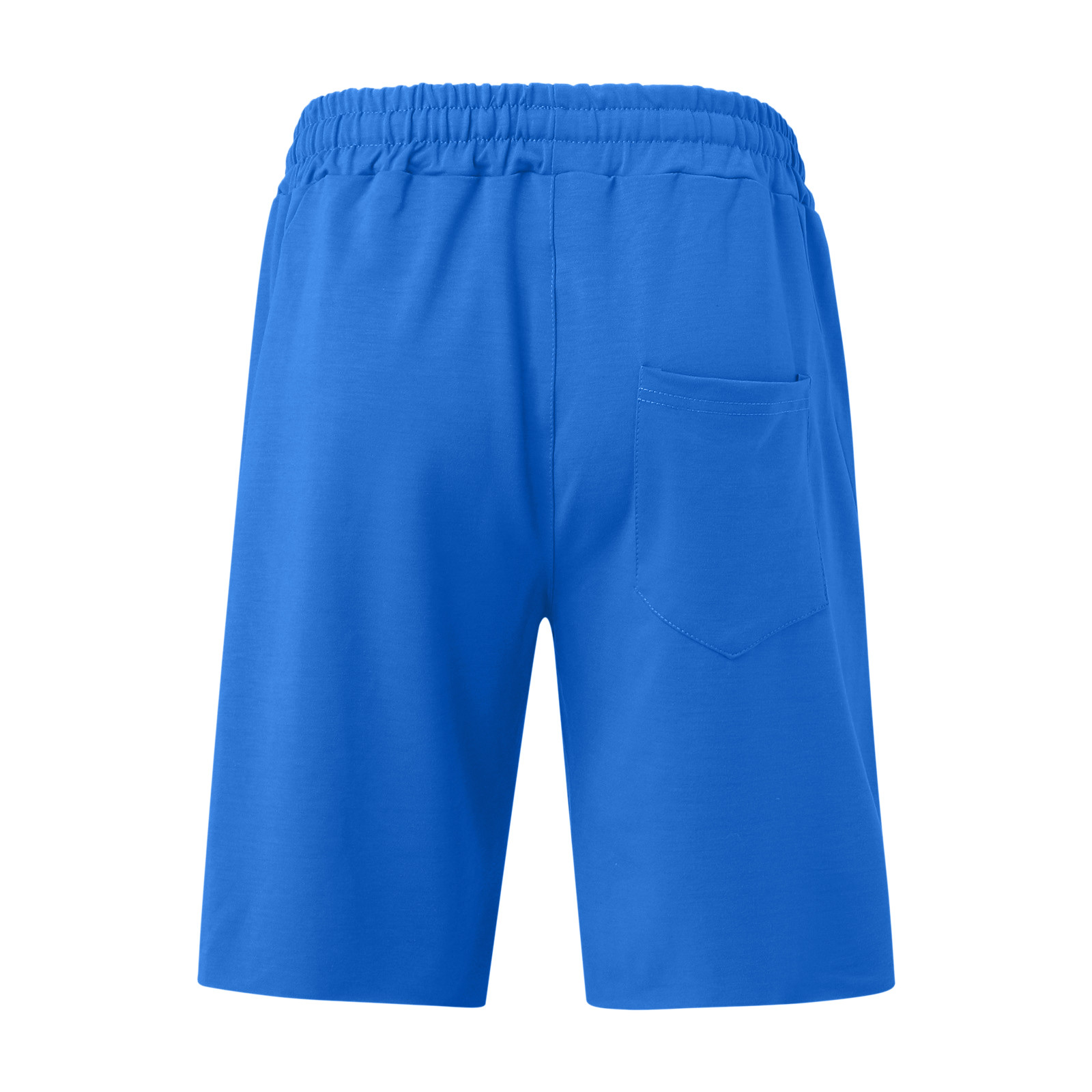thumbnail image 5 of Pantalones cortos casuales de cintura media con cordón y bolsillo hasta la rodilla para hombre: poliéster/algodón, corte holgado, ropa deportiva de verano, 1 par, 5 of 6